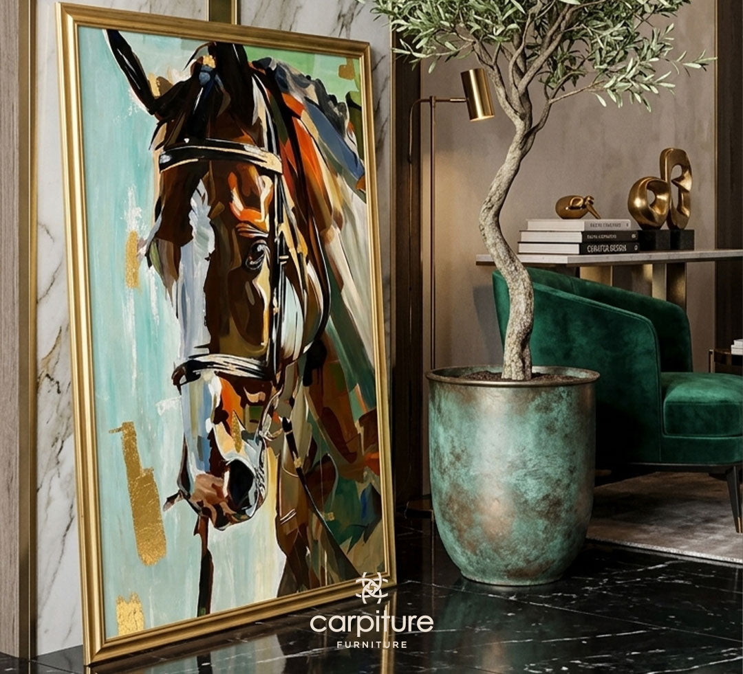 Abstract Kinetic Horse Wall Art
